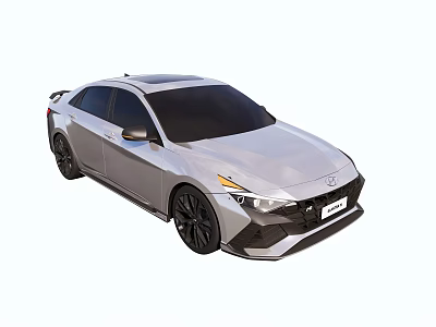 Sleek Silver Sporty Sedan Car With Black Wheels And Aerodynamic Design 3d model