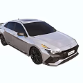 Sleek Silver Sporty Sedan Car With Black Wheels And Aerodynamic Design