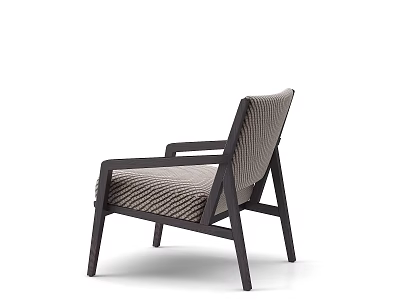 Modern Minimalist Solid Wood Frame Fabric Armchair For Cozy Living Room Relaxation And Home Decor 3d model