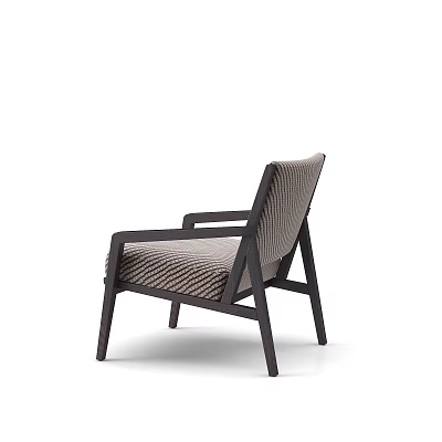 Modern Minimalist Solid Wood Frame Fabric Armchair For Cozy Living Room Relaxation And Home Decor 3d model