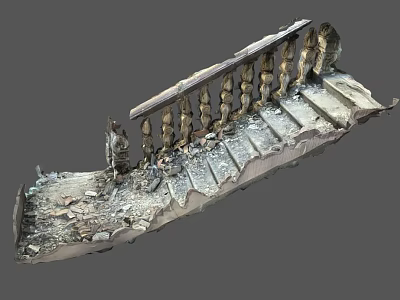 modern staircase waste staircase 3d model