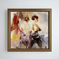 Vibrant Oil Paintings Featuring Female Dancers In Dynamic Poses And Reclining Figures With Rich Hues