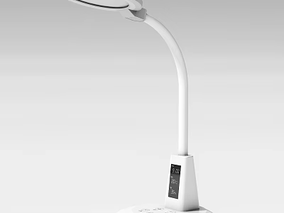 Modern LED Desk Lamp With Adjustable Arm And Control Panel On Sleek Base 3d model