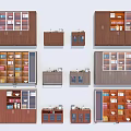 Stylish Wooden Bookcases With Glass Doors And Storage Shelves In Various Designs