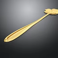 Golden Flower Shaped Spoon A Decorative And Practical Household Item For Daily Life