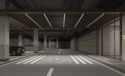 Underground parking 3d model