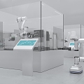 Future Factory Robot Arm Technology Factory Future Experiment Intelligent Production 3d model