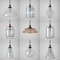 Modern Glass Pendant Lights In Various Shapes With Metal Base Designs