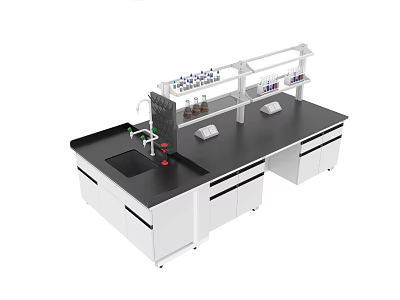 Modern Experiment Table Central Desk 3d model