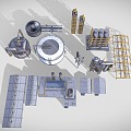 INDUSTRIAL LOFT PLANT REFINERY CHEMICAL STORAGE TANK REACTOR 3d model