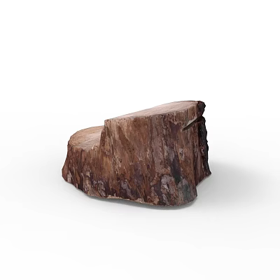 trees rotten wood pile 3d model