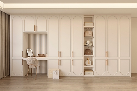 Silent Wardrobe Cream Wardrobe 3d model