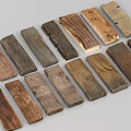 Stone Wood Planks With Various Colors Textures And Neat Arrangement