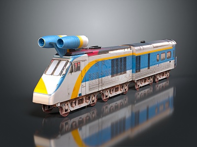 modern train sci-fi train sci-fi train model