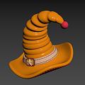 Magic hat fantasy sketch toy hand cartoon props three-dimensional icon 3d model