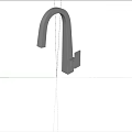 Two Modern Metal Faucets With Sleek Curved Design And Contemporary Style Finish