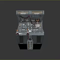 Modern Console Cab Spaceship Control Room Cockpit Sci-Fi Cockpit 3d model