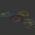 Decorative Ceramic Plates With Various Sizes Textured Surfaces And Matte Finishes