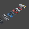 Different Colored Cars Lineup Featuring Vans Sedans SUVs And Red Blue White Models