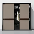 Modern Wardrobe Design With Sliding Doors Multicolor Accents And Storage Compartments