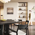 Modern Middle Style Restaurant 3d model