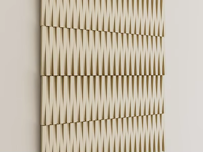 Modern Light Wood Wall Paneling With Vertical Stripes And Textured Surface Design 3d model