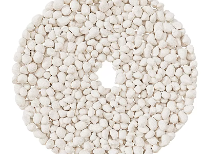 White Small Beads Arranged In Circular Decorative Shape With Central Hole 3d model