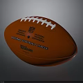 Red American Football With White Laces NFL Logo And Wilson Brand