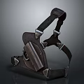 Man's Leather Shoulder Holster With Tactical Design And Handgun Secure Fit
