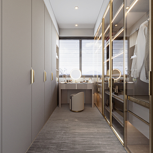 Light Luxury Cloakroom 3d model