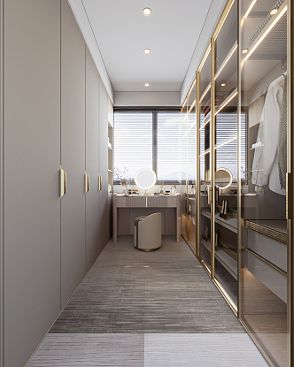 Light Luxury Cloakroom 3d model