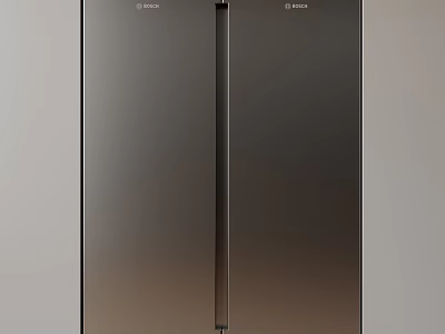Modern Double Door Refrigerator With Sleek Design For Contemporary Home Kitchen 3d model