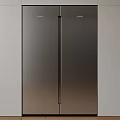 Modern Double Door Refrigerator With Sleek Design For Contemporary Home Kitchen