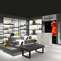 Cree Kree Shoe Store Interior With Display Shelves Mannequin And Shoe Racks
