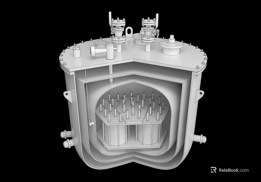 Modern Bar Counter Design With Internal Structural Elements And Metallic Components 3d model 