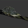 Natural Garden Landscape Design With Rocky Terrain Green Vegetation Moss Covered Hills And Natural Path