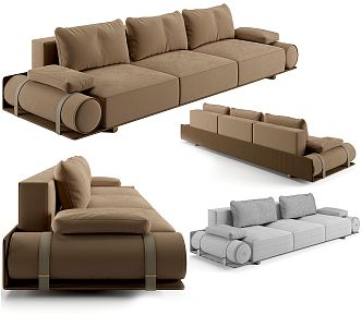 Modern ire three-seat sofa 3d model