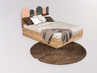 Japanese-style children's bed 3d model