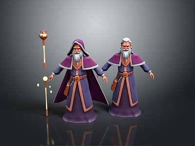 sorcerer mage sorcerer summoner magician wizard ancient male model