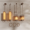 CCD wall lamp chandelier combination crystal wall lamp glass wall lamp light luxury wall lamp 3d model