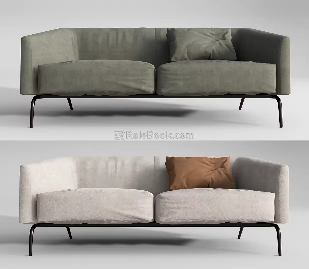 Modern double sofa 3d model