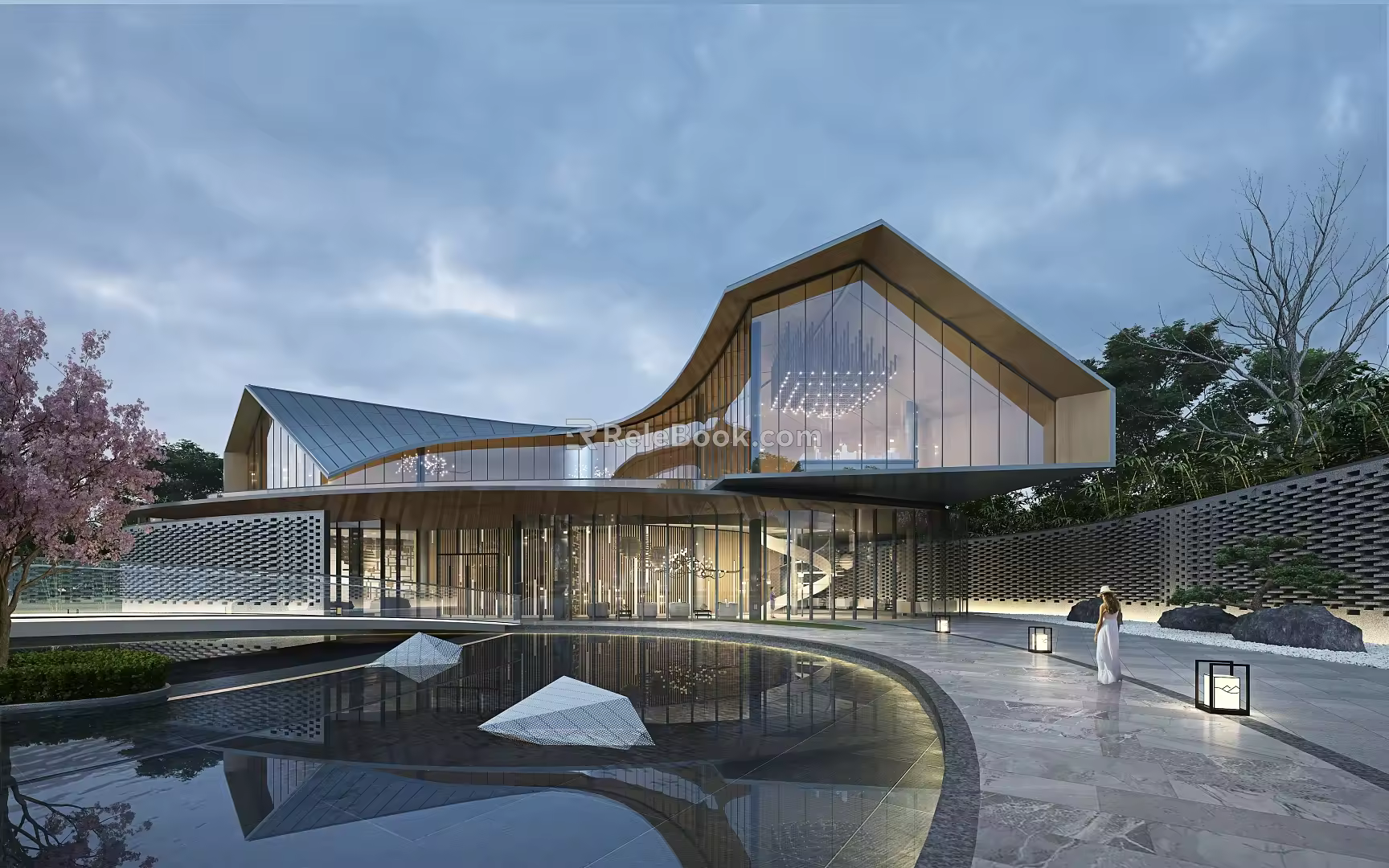 Sales office building SU model 3d model