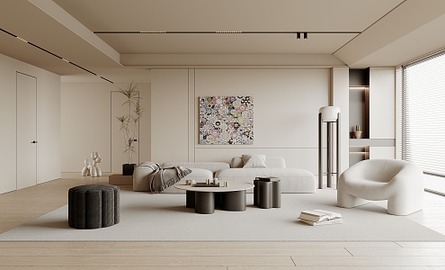 modern living room home living room 3d model