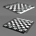 Modern Chess Ornaments 3d model