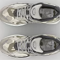 Gray New Balance Sneakers With Camouflage Pattern And White Black Sole