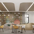 modern library 3d model