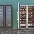 Modern Glass Door Refrigerator Freezer With Stainless Steel Design And Storage Shelves