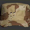 Camouflage Pattern Military Style Hat With Brown Beige Colors For Casual Daily Use