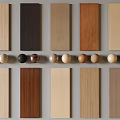 Assortment Of Wall Panels In Various Colors Textures With Knobs 3d model