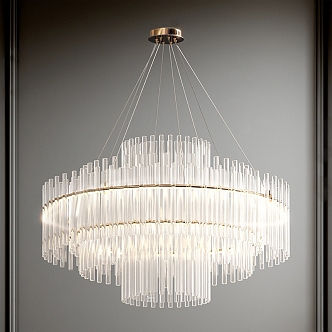 Modern crystal chandelier 3d model